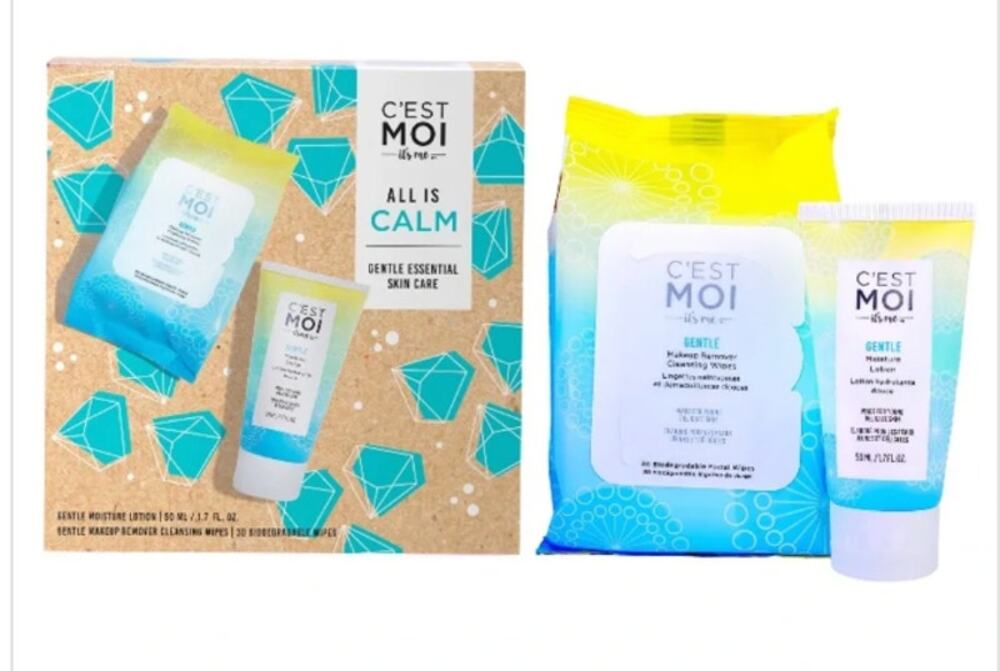 C’est Moi All Is Calm Gentle Essential Skincare Duo | Lotion & Wipes